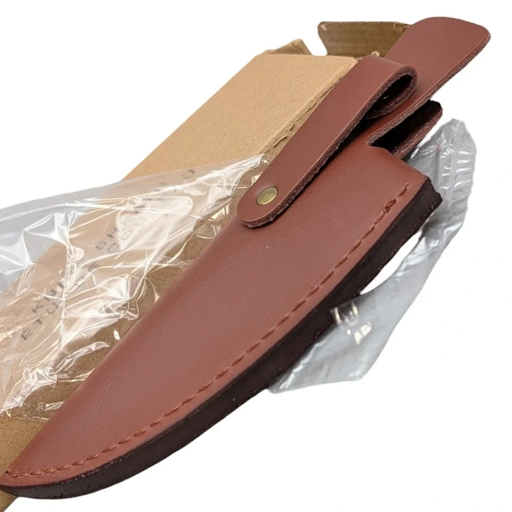Huusk Knife Sheath for Matsato Kitchen Knife Brown Leather 8.75x3 leather case‎